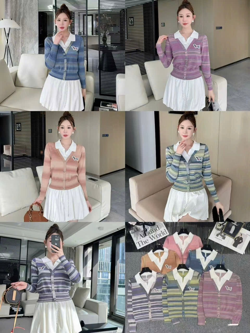 Butterfly V-Neck Knit Cardigan