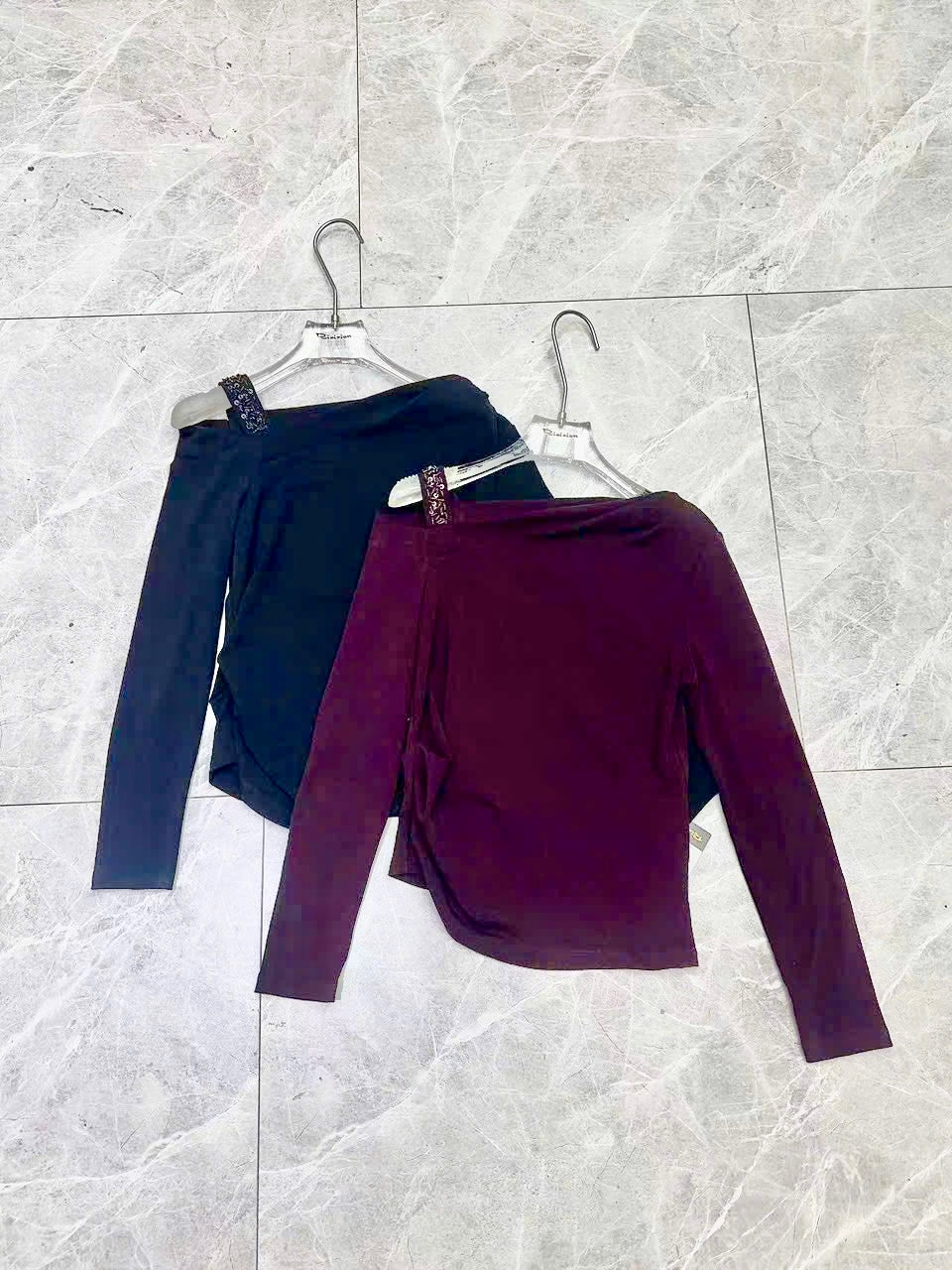 Asymmetrical Embellished Top