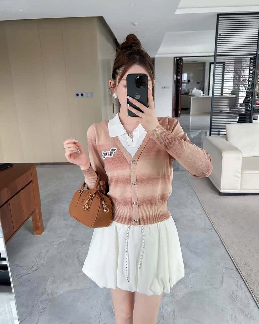 Butterfly V-Neck Knit Cardigan