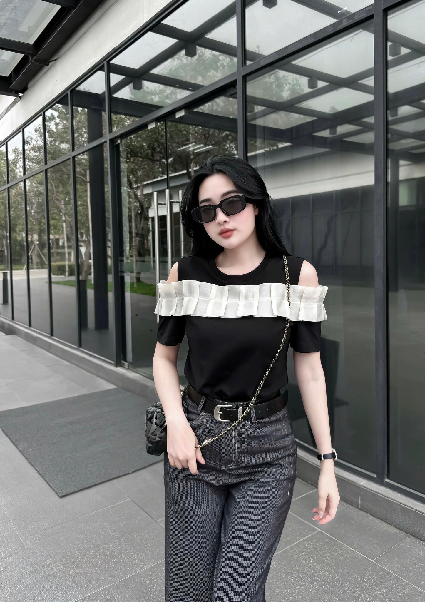 Ruffles Cotton Shirt