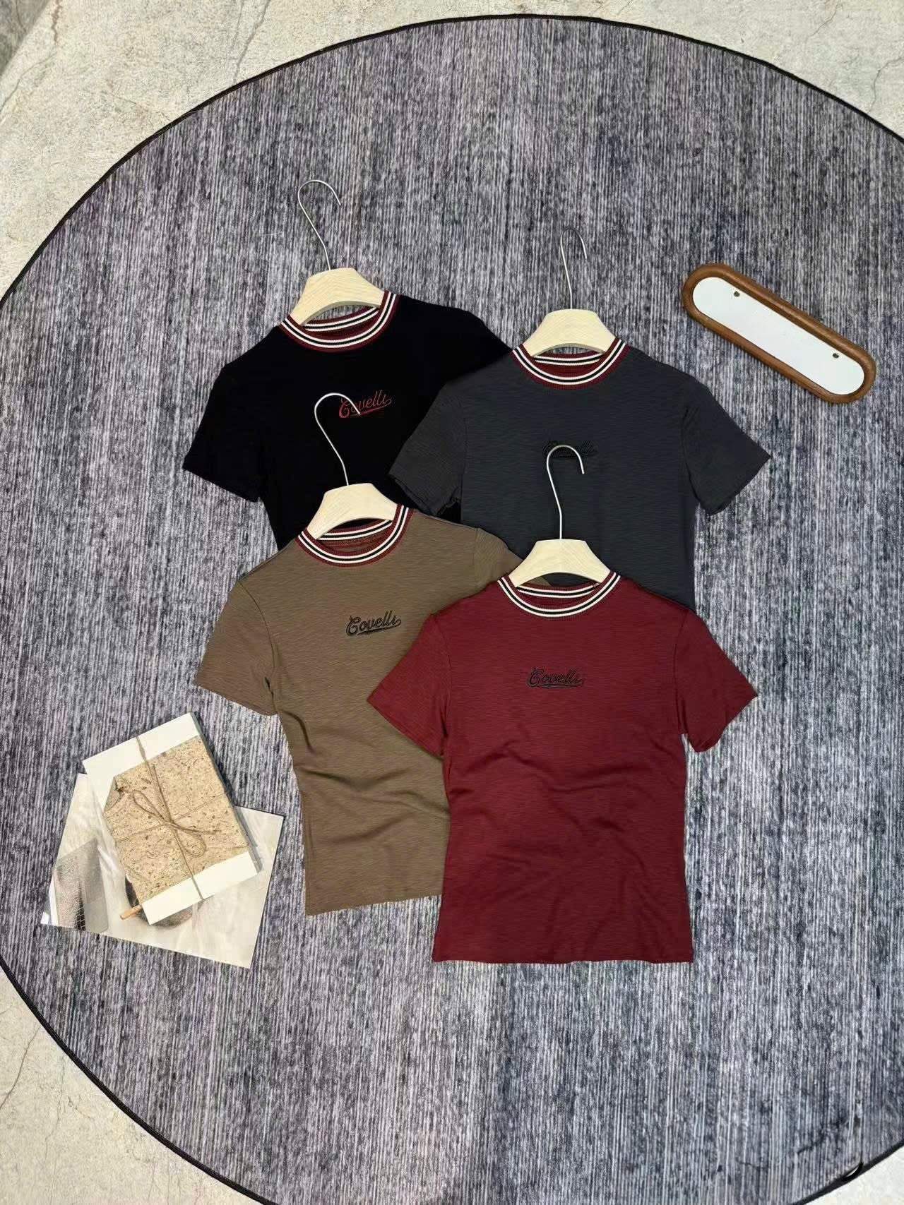 Covelli Crew Neck T-Shirt with Stripe Detail