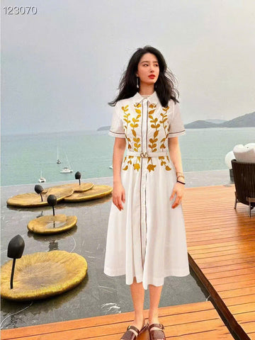 Gold Leaves Dress