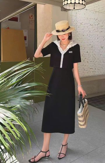 Lace Whisper Midi Dress